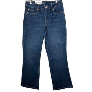 Chaps Mid Rise Kick Flare Cropped Jeans Size 6